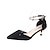 cheap Women&#039;s Heels-Women&#039;s Heels Pumps Valentines Gifts Dress Shoes Heel Sandals Daily Club Solid Color Rhinestone Imitation Pearl Stiletto Heel Pointed Toe Elegant Sexy Satin Ankle Strap Matte Black Black Red