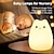 billige Baby &amp; Kids&#039; Night Lights-bedårende katt led fargeskiftende nattlys silikon nattlys barnesoverom klapp klapp farge skiftende søt nattbord atmosfære lys