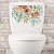 tanie Naklejki ścienne z dekoracjami-kreatywne kwiaty naklejki na toaletę toaleta wc pokrywa dekoracyjna naklejka