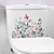 billige Dekorative vægklistermærker-blomster blomster toiletklistermærker kreativt badeværelse toiletbetræk dekoration vandtætte klistermærker