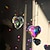 voordelige Beelden-kristal perzik hart prisma hanger decoratie hanger zonnevanger prisma hangende decoratie regenboog