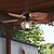 cheap Ceiling Fan Lights-42/52-Inch Tropical Ceiling Fan Outdoor Indoor Waterproof, 3-Speed Quiet Industrial Leaf Ceiling Fan Chandelier with Remote Control 6 Reversible Palm Leaf Blades Wire-cage Lampshade 220-240V