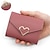 halpa Lompakot-Naisten Wallet Luottokortin haltijan lompakko PU-nahka Päivittäin Napit Suuri tilavuus Vedenkestävä Kevyt Yhtenäinen väri Musta Punastuvan vaaleanpunainen Rubiini