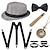 ieftine Costume Vintage &amp; Istorice-Retro / vintage Urlați 20 de ani Anii 1920 Pălărie de panama Set accesorii Gatsby Bărbați Mascaradă Fundă