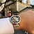 זול שעונים מכאניים-FORSINING גברים שעון מכני פאר צג גדול אופנתי עסקים שלד אוטומטי נמתח לבד עמיד במים קישוט סגסוגת שעון