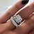 お買い得  指輪-指輪 結婚式 クラシック F1209 プラチナゴールド 銅 貴重品 ファッション シンプル 2個 ジルコン