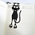 baratos Suportes para Livros &amp; Favoritos-1 pçs marcador de livro de plástico gato preto envelope sinal oco mini 3d marcadores de animais, presente de volta às aulas