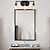 billiga Vägglampetter-modernt svart sminkbelysningsset - 3-ljus badrumsvägglampetter för spegel, kök, sovrum och vardagsrum