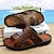ieftine Sandale Bărbați-Bărbați Sandale Papuci Papuci de plajă Sandale Confort Plimbare Casual Stiluri de Plajă Zilnic Plajă PVC Impermeabil Respirabil Comfortabil Loafer Maro Kaki Vară