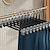 cheap Home Storage &amp; Hooks-10 Pack Trouser Hanger Clip Retractable Wardrobe Household Traceless JK Hanger Clothes Hanger Collection Stainless Steel Skirt Clip Drying Clip Artifact