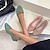 cheap Women&#039;s Sandals-Women&#039;s Sandals Wedge Heels Outdoor Beach Solid Color Summer Wedge Sandals Pointed Toe Elegant Casual Minimalism PVC Black Pink Green Apricot Sandals