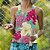 cheap Women&#039;s Golf Clothing-Women&#039;s Tennis Shirt Tennis Tank Top Pink Light Green Blue Sleeveless Top Floral Ladies Golf Attire Clothes Outfits Wear Apparel