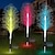 billige Pathway Lights &amp; Lanterns-solar havelys udendørs dekorative 7 farveskiftende fiberoptiske lys solcellelys blomsterdrevne ip65 vandtætte havepæle dekorative lys til gårdsti