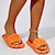 ieftine Flip-Flops de Damă-Bărbați Pentru femei Papuci Papuci de interior Papuci de baie Papuci de exterior În aer liber Plajă Culoare solidă Vară Toc Drept Drăguţ Casual minimalism Plimbare PVC Loafer Negru Portocaliu Bej