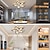 cheap Ceiling Fan Lights-LED Ceiling Fans Dimmable with Remote Contral Flower Design 25.7&quot; 5-Heads Flush Mount Ceiling Lamp Acrylic Lampshade Chandelier Bedroom Living Room
