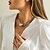 cheap Necklaces-Necklace Chrome Women&#039;s Punk Simple Classic Cute Wedding Round Necklace For Wedding Party