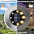 abordables Luces de paisaje-4 Uds. Lámpara enterrada solar para exteriores 8led de acero inoxidable lámpara de carretera para césped lámpara de inserción de suelo para patio lámpara de jardín