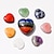 Недорогие партия пользу-Целебные кристаллы, набор из натуральных кристаллов персикового сердца, красочная вышивка, нефритовый камень в форме сердца, комбинация камней для йоги, подарочная коробка, поделки