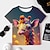tanie dziewczęce koszulki 3d-Dla dziewczynek 3D Graficzny Kreskówki Żyrafa Podkoszulek T-shirt Krótki rękaw Druk 3D Lato Wiosna Aktywny Moda Śłodkie Poliester Dzieci 3-12 lat Na zewnątrz Codzienny Regularny