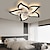 abordables Lámpara ventilador de techo-ventiladores de techo led regulables con diseño de flor de control remoto 25.7 &quot;Lámpara de techo de montaje empotrado de 5 cabezas lámpara de araña de acrílico dormitorio sala de estar