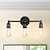 お買い得  壁取り付け用燭台-モダンなブラックの化粧台照明セット - 鏡、キッチン、ベッドルーム、リビングルーム用の3ライトバスルーム壁取り付け用燭台