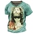 billiga herr 3d-tröja-Herr T-shirt Grafisk Tro Rund hals Kläder 3D-tryck Utomhus Dagligen Kortärmad Mönster Vintage Mode Designer