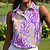 olcso Női golfruházat-Acegolfs Női POLO trikó Golfing Button Up Polo Rózsaszín Kék Bíbor Ujjatlan Golf ruházat Golf ruhák Virágos Női golffelszerelések ruhák ruhák, ruházat