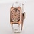 cheap Quartz Watches-Fashion Casual Women&#039;s Watch Faux Leather Diamond Strap Band Oblong Case Quartz Wrist Watch Female Clock