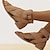 Недорогие Женские сандалии-Женские босоножки на танкетке в стиле бохо, богемный пляж, большие размеры, однотонные, летние, элегантные, повседневные, минимализм, с пряжкой из искусственной кожи, черный, хаки, кофе