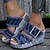 ieftine Sandale de Damă-Pentru femei Sandale Papuci Sandale Platformă Mărime Plus Size Papuci de exterior Zilnic Culoare solidă Vară Toc Platformă Vârf deschis Casual Pânză Albastru