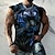 ieftine maiouri 3d pentru bărbați-Bărbați Vest Top Tricou fără mâneci pentru bărbați Grafic Animal Tigru Stil Nautic Îmbrăcăminte Tipărire 3D Zilnic Sport Fără manșon Imprimeu Modă Designer Muşchi