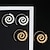 abordables Boucles d&#039;oreilles-grandes boucles d&#039;oreilles en spirale exagérées tourbillon engrenage forme de coeur bijoux d&#039;oreille vintage pour femmes filles 1 paire