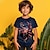 billige guttes 3d-t-skjorter-Gutt 3D Grafisk T skjorte T-skjorte Kortermet 3D-utskrift Sommer Vår Aktiv Polyester Barn 4-12 år utendørs Daglig Normal