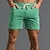 זול מכנסי זיעה-בגדי ריקוד גברים מכנס אתלטי מכנס קצר אקטיבי מכנסי זיעה כיס אחיד קומפורט נושם בָּחוּץ יומי ליציאה 100% כותנה אופנתי יום יומי אפור ירוק ירוק דשא