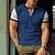 billige Casual T-shirts til mænd-Herre Henley-skjorte Tee Top Farveblok Henley Gade Ferierejse Kort Ærme Patchwork Tøj Mode Basale