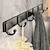 billige Badeværelsesgadgets-1 stk moderne hængekroge til væg aluminium sort håndklædeholder badeværelsesdør bøjle knagerække vægmonteret