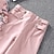 cheap Sets-2 Pieces Kids Girls&#039; Floral Crewneck Shirt &amp; Pants Set Long Sleeve Fashion Outdoor 7-13 Years Summer Pink