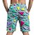 abordables Fondos-Retro Antiguo Años 80 Pantalones cortos de playa muñeca Disfraz Hombre Vacaciones Playa Desfile del orgullo Adulto Pantalones cortos