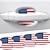 olcso Autómatricák-4/8db autó kilincs amerikai zászló matrica amerikai ünneplés fesztivál autó kilincs zászlóvédő matrica megakadályozza a test karcolását
