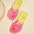 voordelige Damespantoffels &amp; slippers-Dames Slippers Strand slippers Zomertuinklompen Jellies Schoenen Huis Strand Kleurenblok Camouflage Kleur Zomer Platte hak Ronde Teen Vakantie Casual EVA T-riempjes Geel Rood Licht Blauw