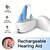 cheap Household Appliances-Noise Reduction Sound Amplifier With Charge Case Type-C Port BTE Hearing Aid Rechargeable For Deafness