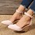 cheap Women&#039;s Sandals-Women&#039;s Sandals Wedge Heels Plus Size Ankle Strap Sandals Outdoor Beach Solid Color Summer Wedge Heel Pointed Toe Elegant Casual Minimalism Satin Buckle Light Brown Black Pink
