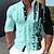 abordables camisas gráficas de hombre-camisa de hombre gráficogeometría cuello alto azul-verde blanco rosa azul verde al aire libre calle manga larga estampado ropa moda streetwear diseñador casual