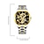 お買い得  クォーツ腕時計-メンズクォーツ時計ブレスレットセット高級ダイヤモンドビジネス腕時計カジュアルカレンダーレザーブレスレット男性腕時計ギフトセット