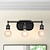 abordables Apliques de pared-juego de iluminación de tocador negro moderno: apliques de pared de baño de 3 luces para espejo, cocina, dormitorio y sala de estar