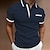 preiswerte klassisches Polo-Herren Poloshirt Golfhemd Casual Sport Kargen Kurzarm Modisch Basic Farbblock Patchwork Vordertasche Sommer Regular Fit Weiß Rote Marinenblau Blau Grau Poloshirt