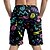 abordables Fondos-Retro Antiguo Años 80 Pantalones cortos de playa muñeca Disfraz Hombre Vacaciones Playa Desfile del orgullo Adulto Pantalones cortos