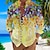 זול חולצת הוואי לגברים-חולצת גברים צווארון גרפי פרחוני צהוב ורוד כחול סגול ירוק רחוב חיצוני רחוב הדפסת שרוולים ארוכים בגדים ביגוד אופנה מעצב בגדי רחוב קז&#039;ואל