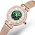 abordables Montres à Quartz-olevs marque dames montres à quartz avec diamants modèles de bande de maille dames montres vert fantôme étanche élégant décoratif dames montres