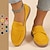 cheap Women&#039;s Slip-Ons &amp; Loafers-Women&#039;s Flats Plus Size Classic Loafers Comfort Shoes Daily Walking Solid Color Ribbon Tie Flat Heel Round Toe Casual Comfort PU Loafer Black Yellow Blue